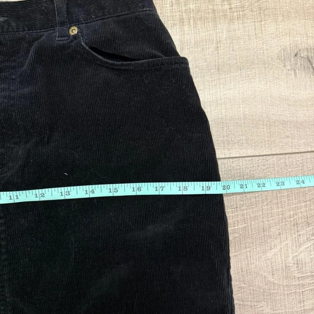 90s Black Corduroy‎ Mini Skirt | Minimal Vintage Core